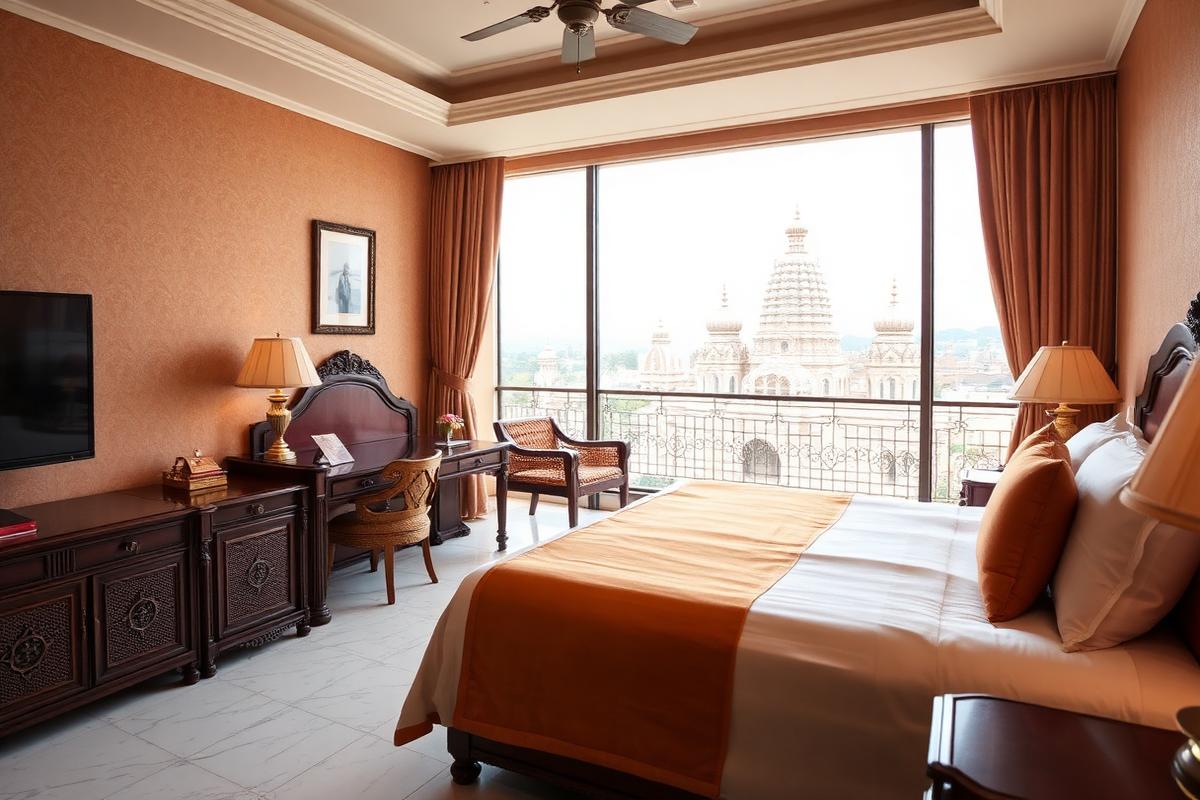 Deluxe room with temple view balcony